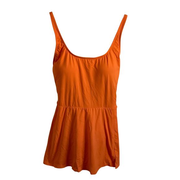 Carmen Marc Valvo Women’s Bright Orange Swimsuit Dress - Size 12 - NEW